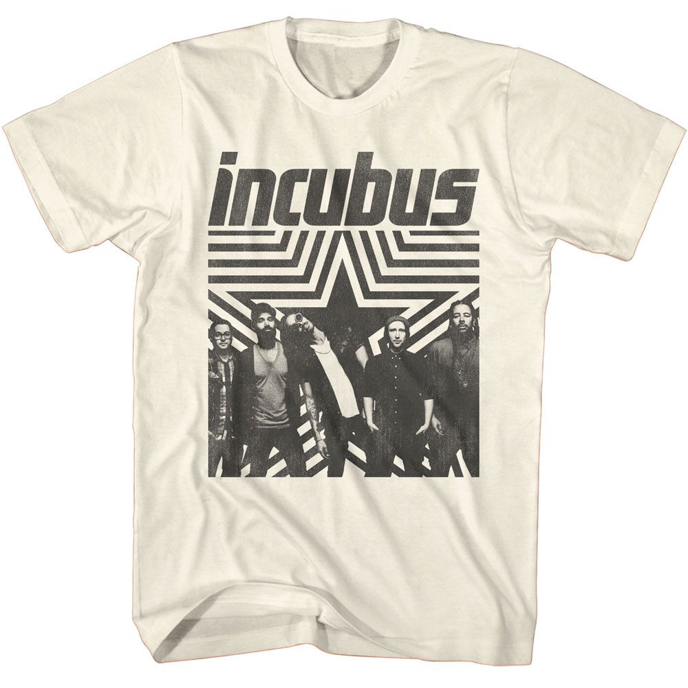 INCUBUS-INCUBUS STAR BACKGROUND-NATURAL ADULT S/S TSHIRT
