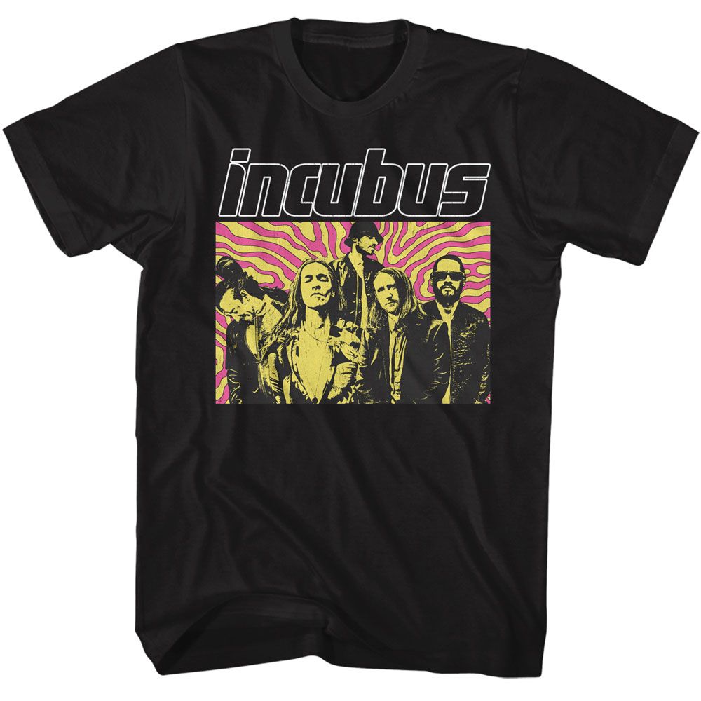 INCUBUS-INCUBUS SWIRL BACKGROUND-BLACK ADULT S/S TSHIRT