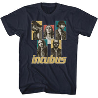 Thumbnail for INCUBUS-INCUBUS BAND MEMBER BOXES-NAVY ADULT S/S TSHIRT