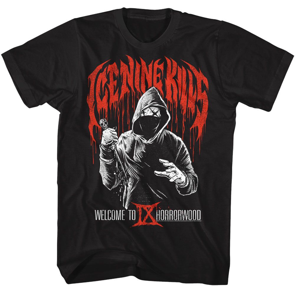 ICE NINE KILLS-ICE NINE KILLS WELCOME HORRORWOOD-BLACK ADULT S/S TSHIRT