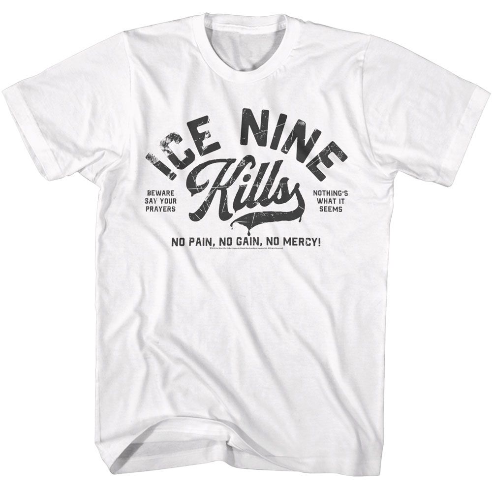 ICE NINE KILLS-ICE NINE KILLS NO PAIN NO GAIN-WHITE ADULT S/S TSHIRT