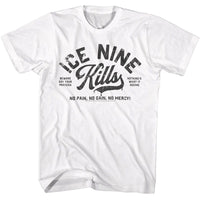Thumbnail for ICE NINE KILLS-ICE NINE KILLS NO PAIN NO GAIN-WHITE ADULT S/S TSHIRT