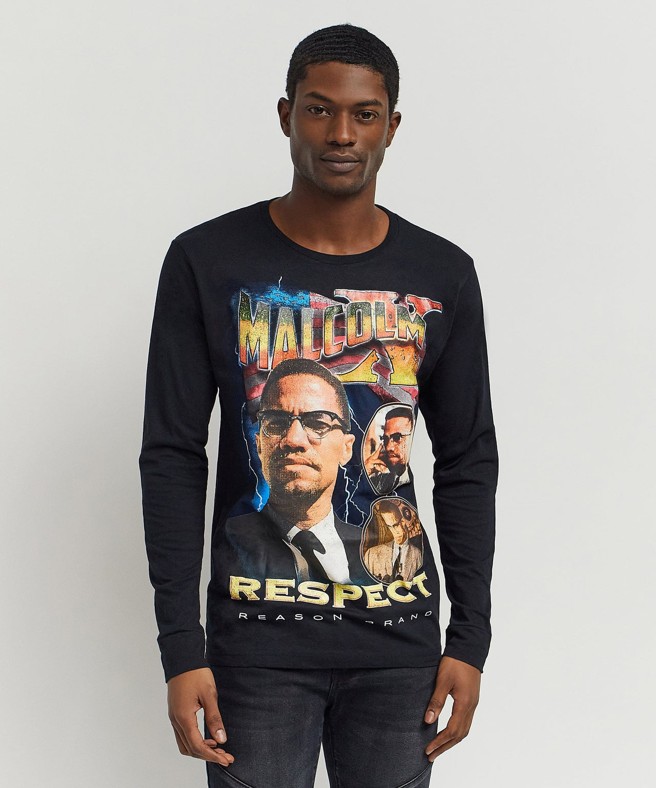 Malcolm X Respect Ls T-Shirt