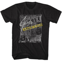 Thumbnail for JANES ADDICTION-JANES ADDICTION NEWSPAPER COLLAGE-BLACK ADULT S/S TSHIRT