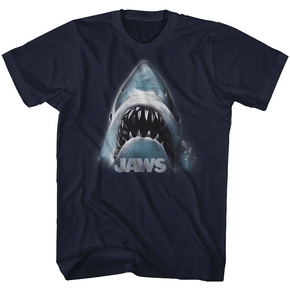 JAWS-JAWS HEAD LOGO-NAVY ADULT S/S TSHIRT