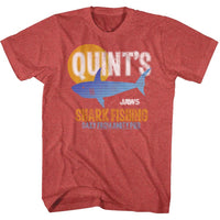 Thumbnail for JAWS-QUINT FISH-RED HEATHER ADULT S/S TSHIRT