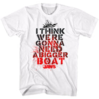 Thumbnail for JAWS-BIGGER BOAT-WHITE ADULT S/S TSHIRT