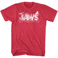 Thumbnail for JAWS-SWIM CLUB-RED HEATHER ADULT S/S TSHIRT