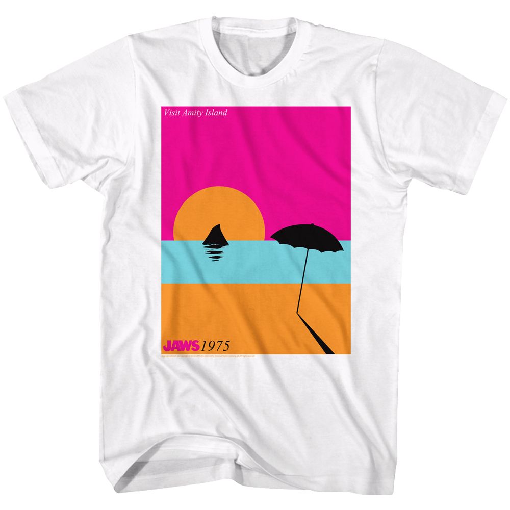 JAWS-VISITING-WHITE ADULT S/S TSHIRT