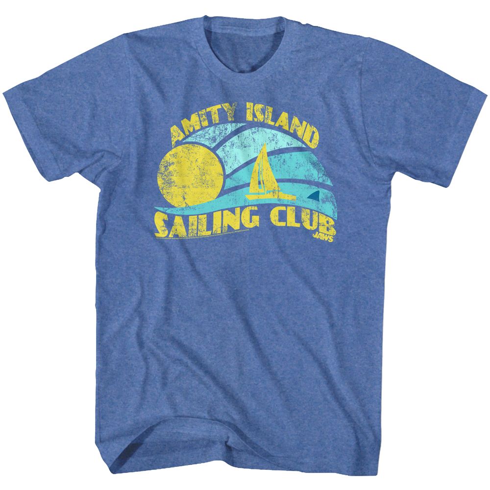 JAWS-SAIL-ROYAL HEATHER ADULT S/S TSHIRT
