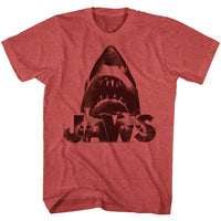 Thumbnail for JAWS-BURNT JAWS-RED HEATHER ADULT S/S TSHIRT