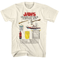 Thumbnail for JAWS-SURVIVAL KIT-NATURAL ADULT S/S TSHIRT