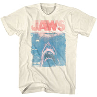 Thumbnail for JAWS-FADE-NATURAL ADULT S/S TSHIRT
