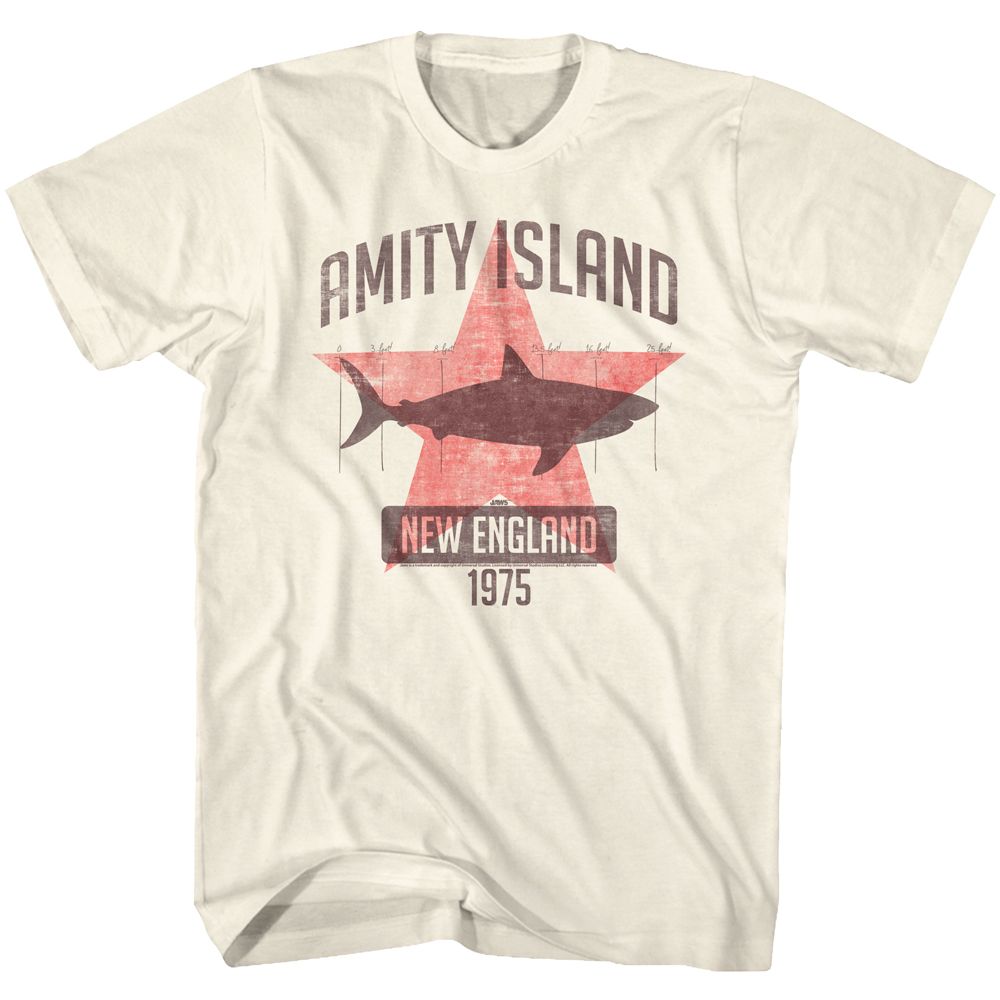 JAWS-JAWSTAR-NATURAL ADULT S/S TSHIRT