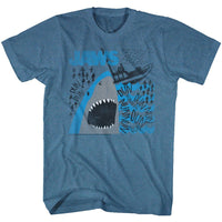 Thumbnail for JAWS-DUN NUN-VINTAGE BLUE HEATHER ADULT S/S TSHIRT