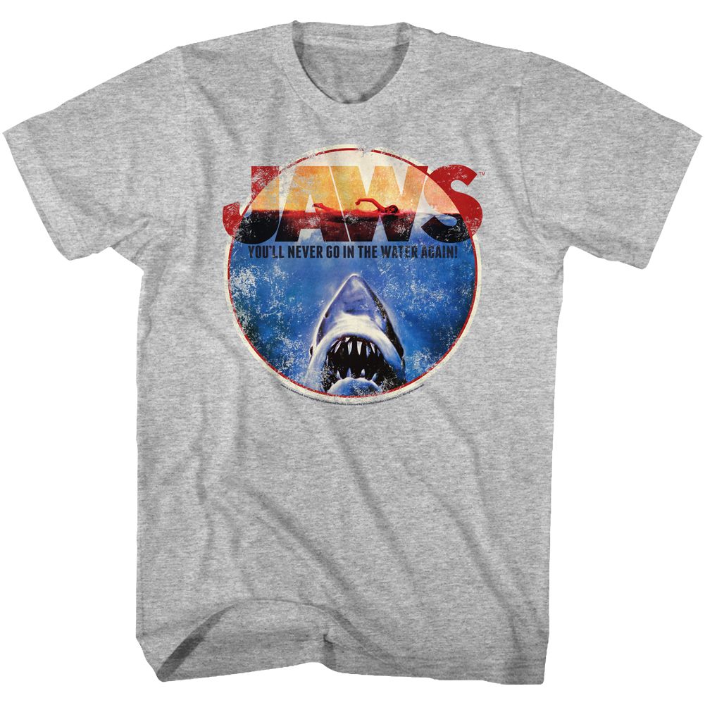 JAWS-OMG-GRAY HEATHER ADULT S/S TSHIRT