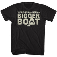 Thumbnail for JAWS-BIGGER BOAT-BLACK ADULT S/S TSHIRT