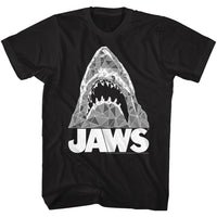 Thumbnail for JAWS-GEOMETRIC SHARKS-BLACK ADULT S/S TSHIRT