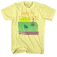 Thumbnail for JAWS-SANDSURFSHARKS-YELLOW HEATHER ADULT S/S TSHIRT