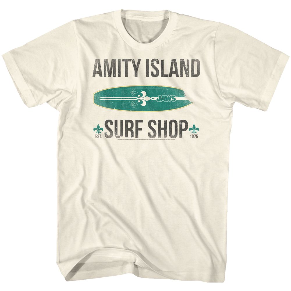 JAWS-SURF SHOP-NATURAL ADULT S/S TSHIRT
