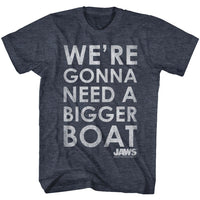 Thumbnail for JAWS-BIGGER BOAT-NAVY ADULT S/S TSHIRT
