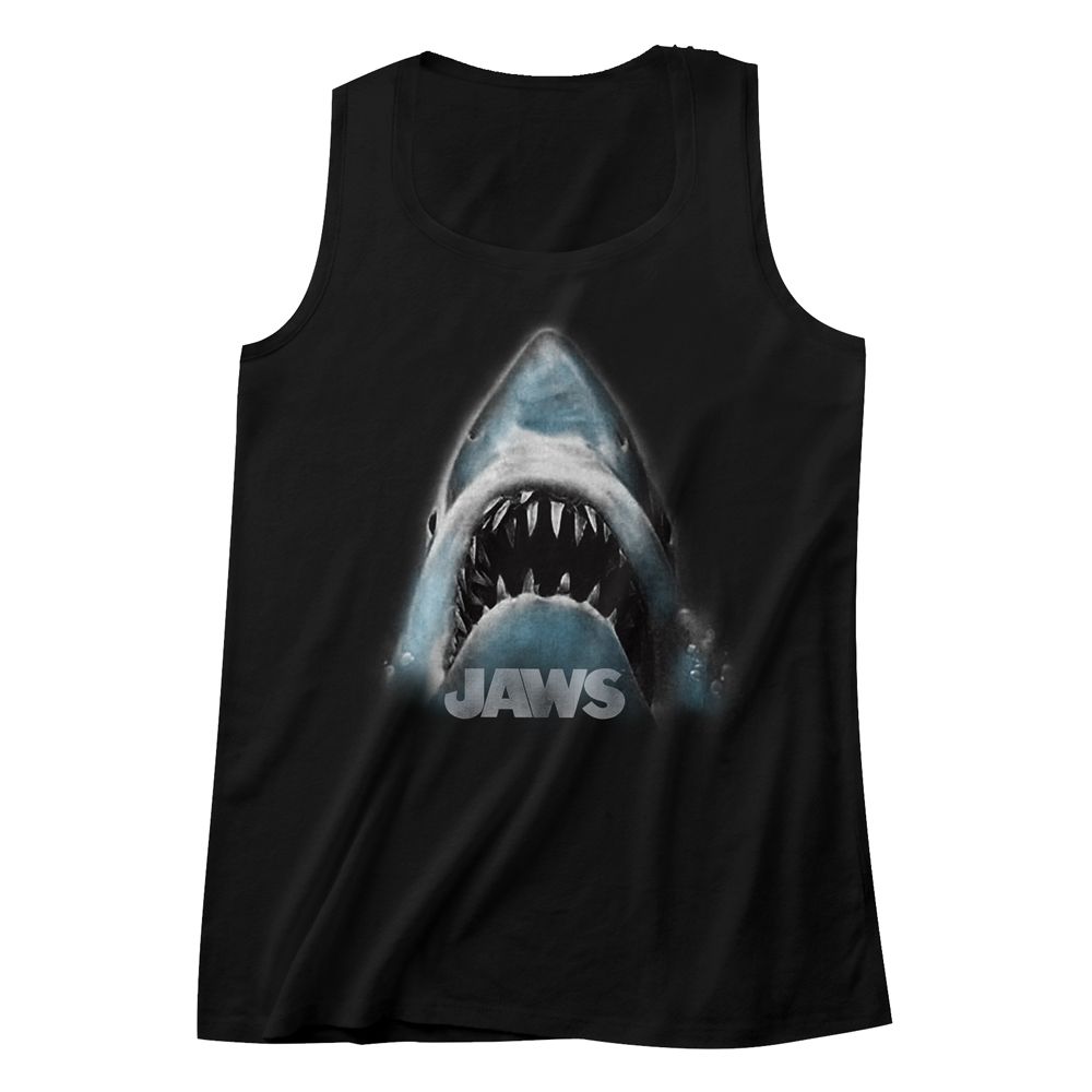JAWS-JAWS HEAD LOGO-BLACK ADULT TANK