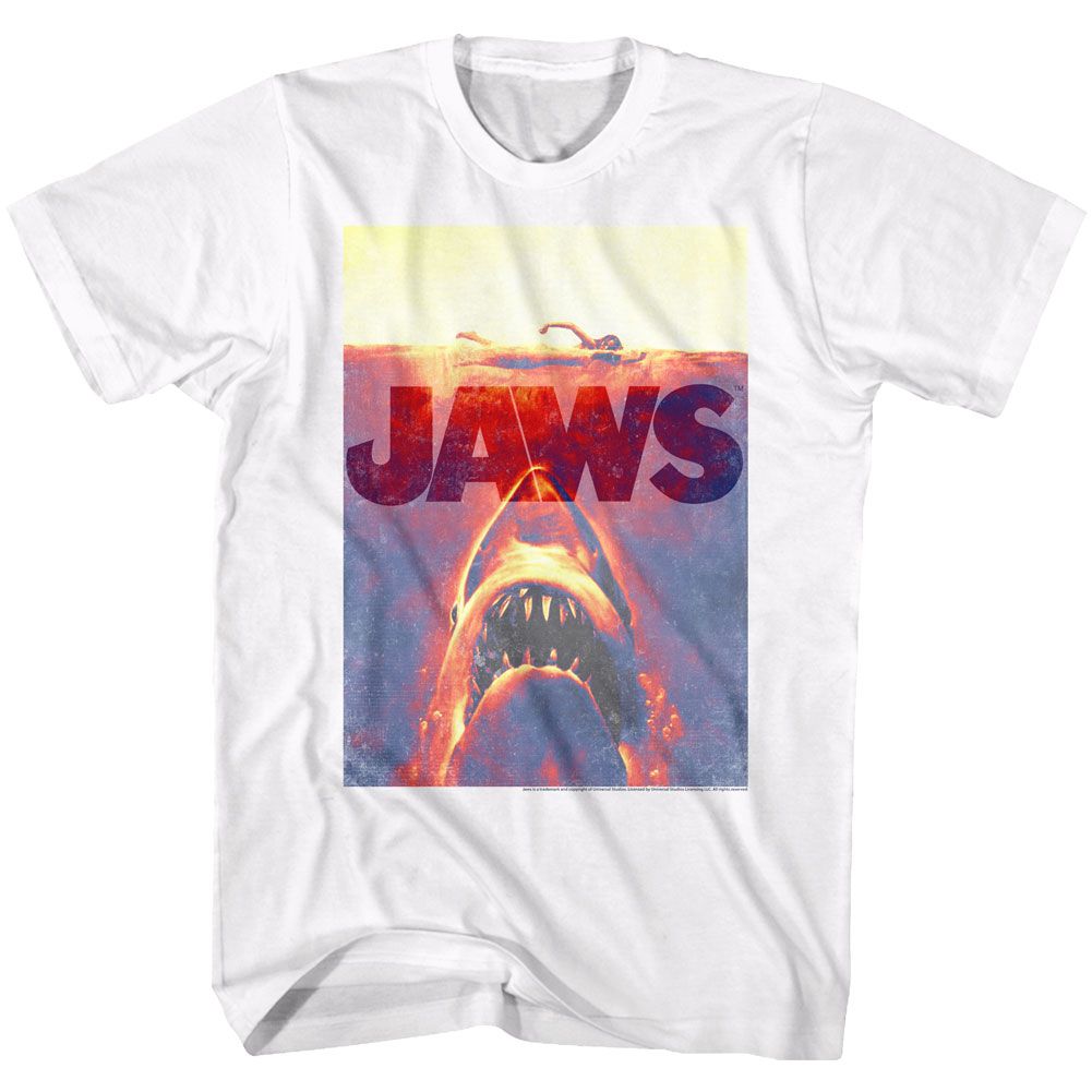 JAWS-WRECKTANGLE-WHITE ADULT S/S TSHIRT