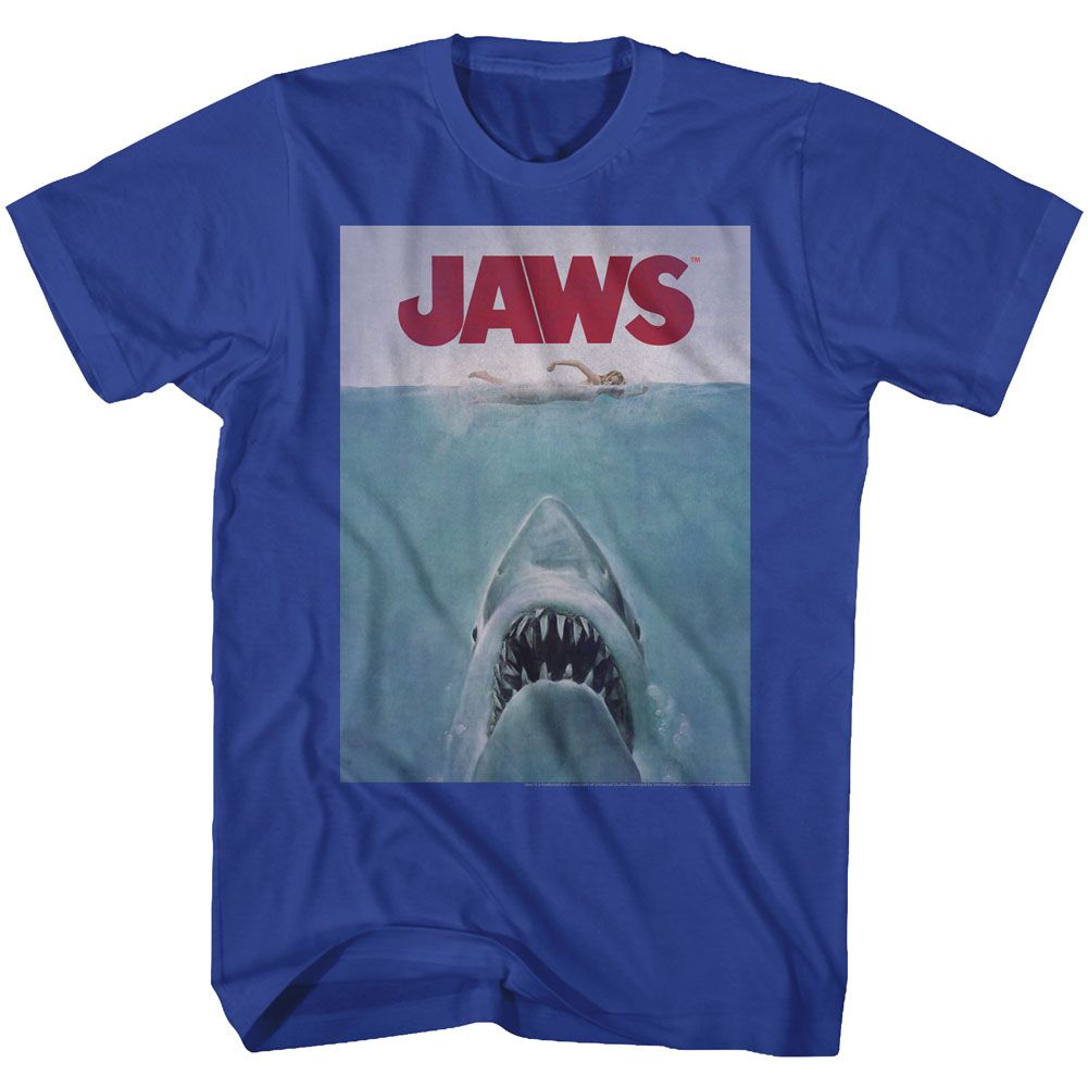 JAWS-POSTER-ROYAL ADULT S/S TSHIRT