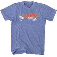 Thumbnail for JAWS-WATERMARK-LIGHT BLUE HEATHER ADULT S/S TSHIRT
