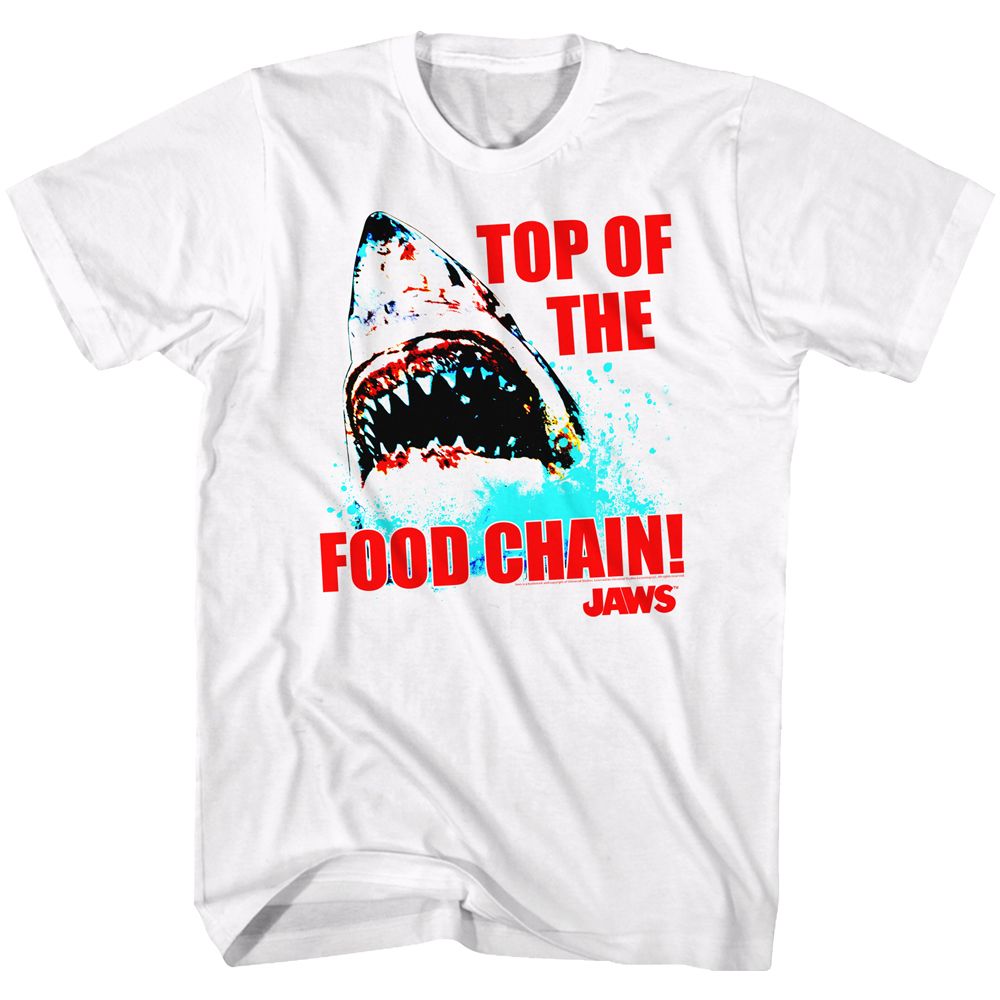 JAWS-TOP DAWG-WHITE ADULT S/S TSHIRT