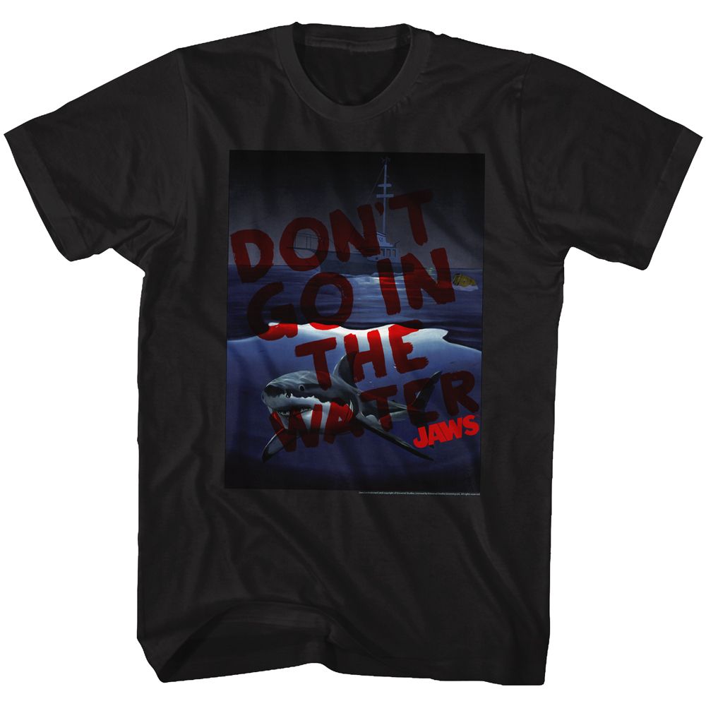 JAWS-DONT GO IN-BLACK ADULT S/S TSHIRT