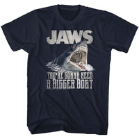 Thumbnail for JAWS-REAL BIG-NAVY ADULT S/S TSHIRT