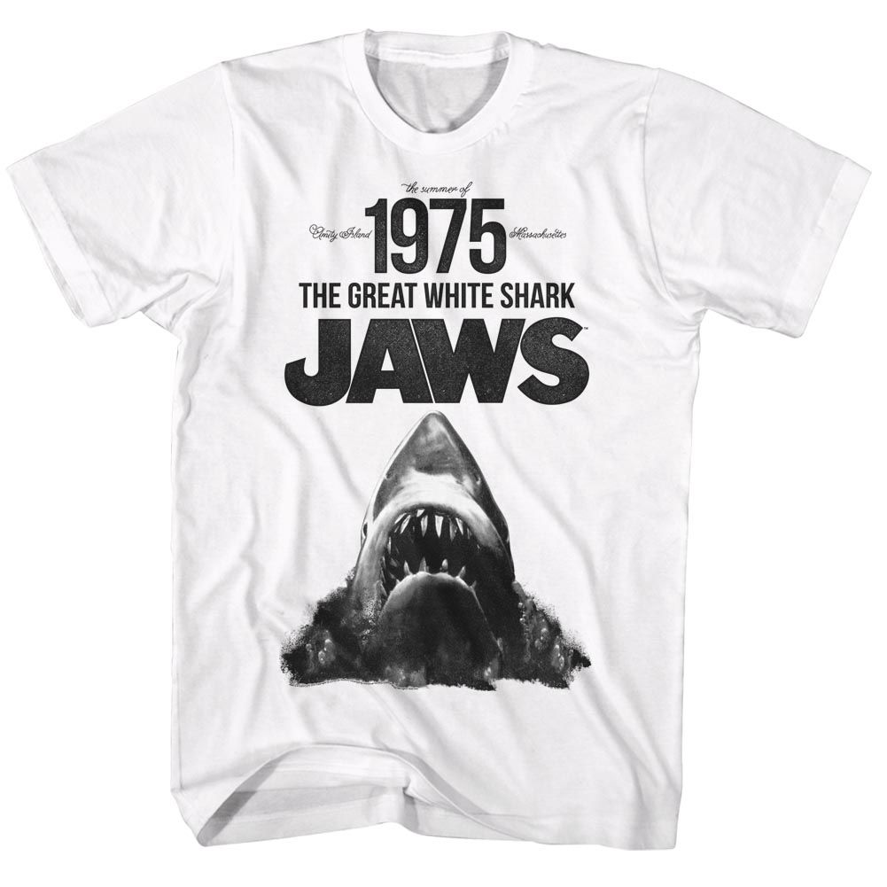 JAWS-SUMMER OF 75-WHITE ADULT S/S TSHIRT