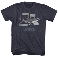 Thumbnail for JAWS-JAWS ANATOMY-NAVY HEATHER ADULT S/S TSHIRT