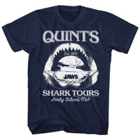 Thumbnail for JAWS-SHARK TOURS-NAVY ADULT S/S TSHIRT
