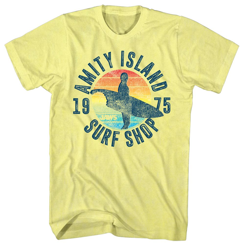 JAWS-SURFSHOP-YELLOW HEATHER ADULT S/S TSHIRT
