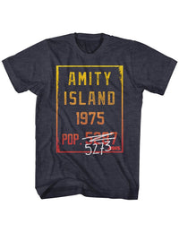 Thumbnail for JAWS-COUNTDOWN-NAVY HEATHER ADULT S/S TSHIRT