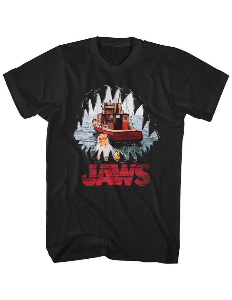 JAWS-MOUTH POV-BLACK ADULT S/S TSHIRT