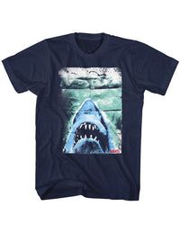 Thumbnail for JAWS-FOLDED POSTER-NAVY ADULT S/S TSHIRT