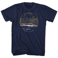 Thumbnail for JAWS-LATE SWIM-NAVY ADULT S/S TSHIRT