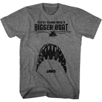 Thumbnail for JAWS-TEETH-GRAPHITE HEATHER ADULT S/S TSHIRT