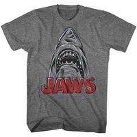 Thumbnail for JAWS-SKETCHY SHARK-GRAPHITE HEATHER ADULT S/S TSHIRT