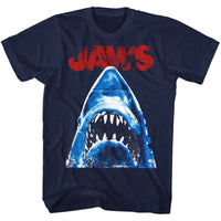 Thumbnail for JAWS-HALFTONE-NAVY ADULT S/S TSHIRT