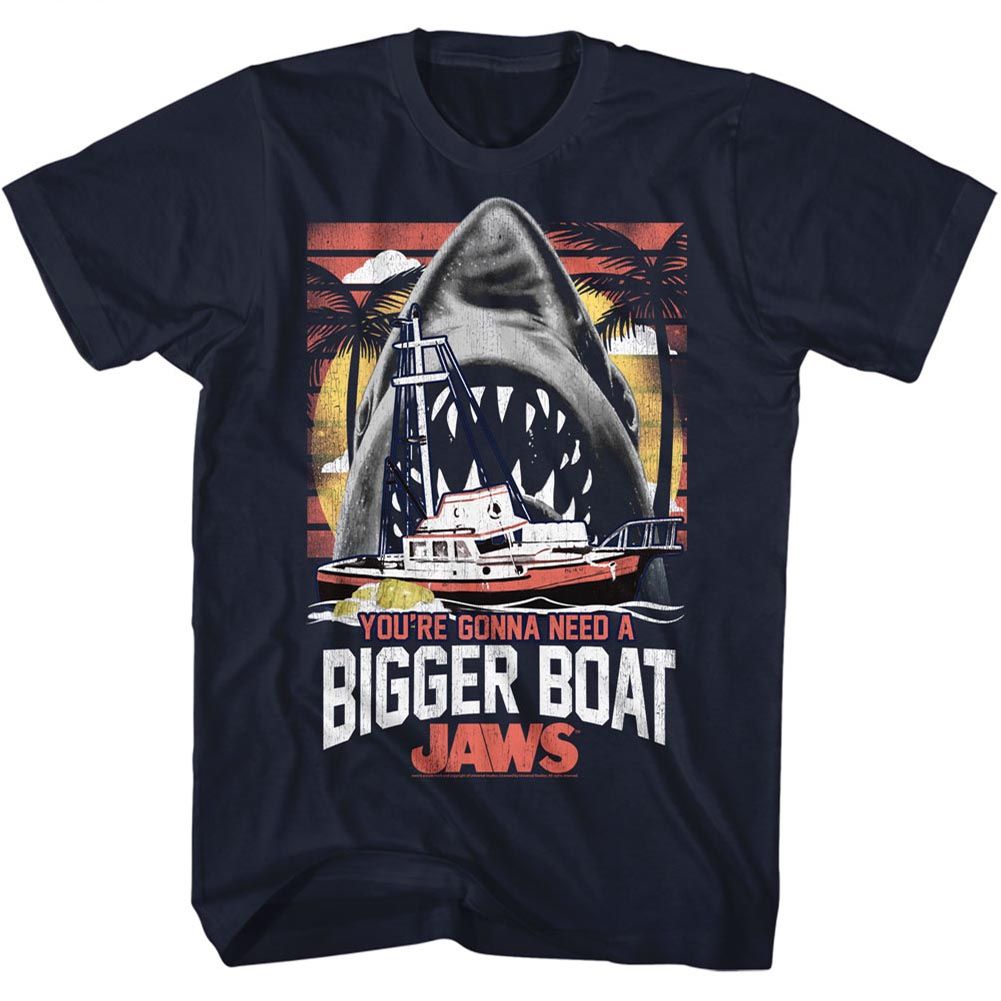 JAWS-YGNABB-NAVY ADULT S/S TSHIRT