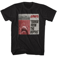 Thumbnail for JAWS-NEWSPAPER-BLACK ADULT S/S TSHIRT