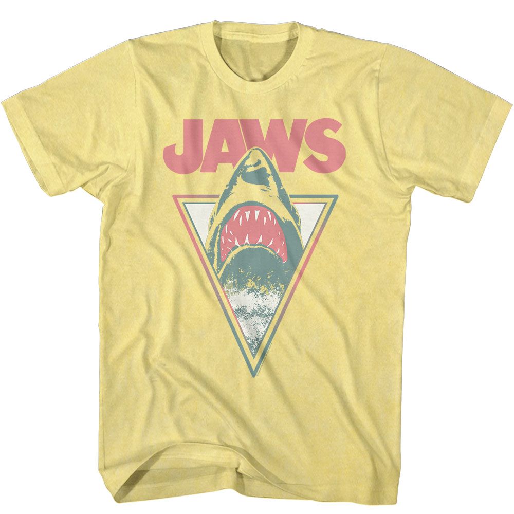 JAWS-NEON JAWS-YELLOW HEATHER ADULT S/S TSHIRT