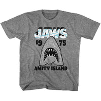 Thumbnail for JAWS-GRAY WHITE-GRAPHITE HEATHER YOUTH S/S TSHIRT