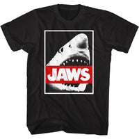 Thumbnail for JAWS-JAWS RED BAR-BLACK ADULT S/S TSHIRT
