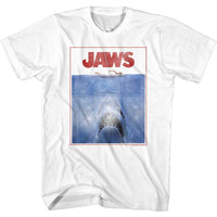 Thumbnail for JAWS-OUTLINED POSTER-WHITE ADULT S/S TSHIRT