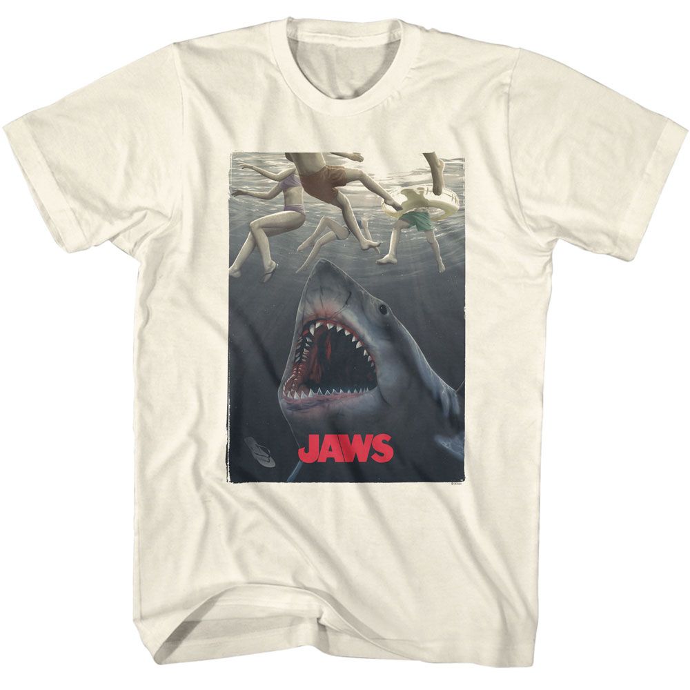 JAWS-JAWS NOM NOM LEGS-NATURAL ADULT S/S TSHIRT
